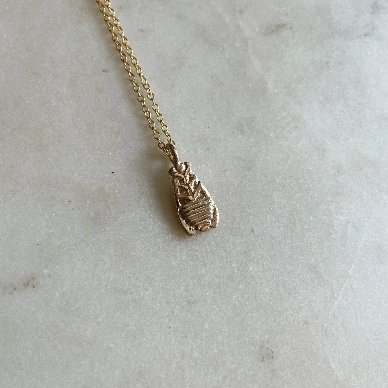 14K GOLD CICADA PENDANT — SMALL - Image 2