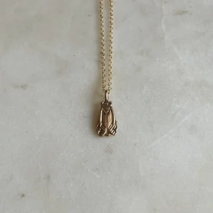 14K GOLD CICADA PENDANT — SMALL