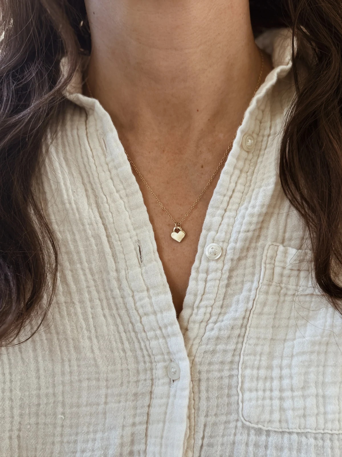 14K GOLD HEART PENDANT — SMALL - Image 2