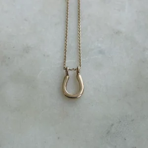 14K GOLD HORSESHOE PENDANT