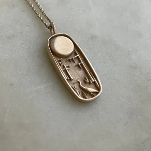14K GOLD LOUISIANA WILD PENDANT — LARGE
