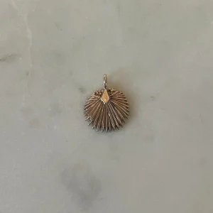 14K GOLD PALMETTO LEAF PENDANT — SMALL