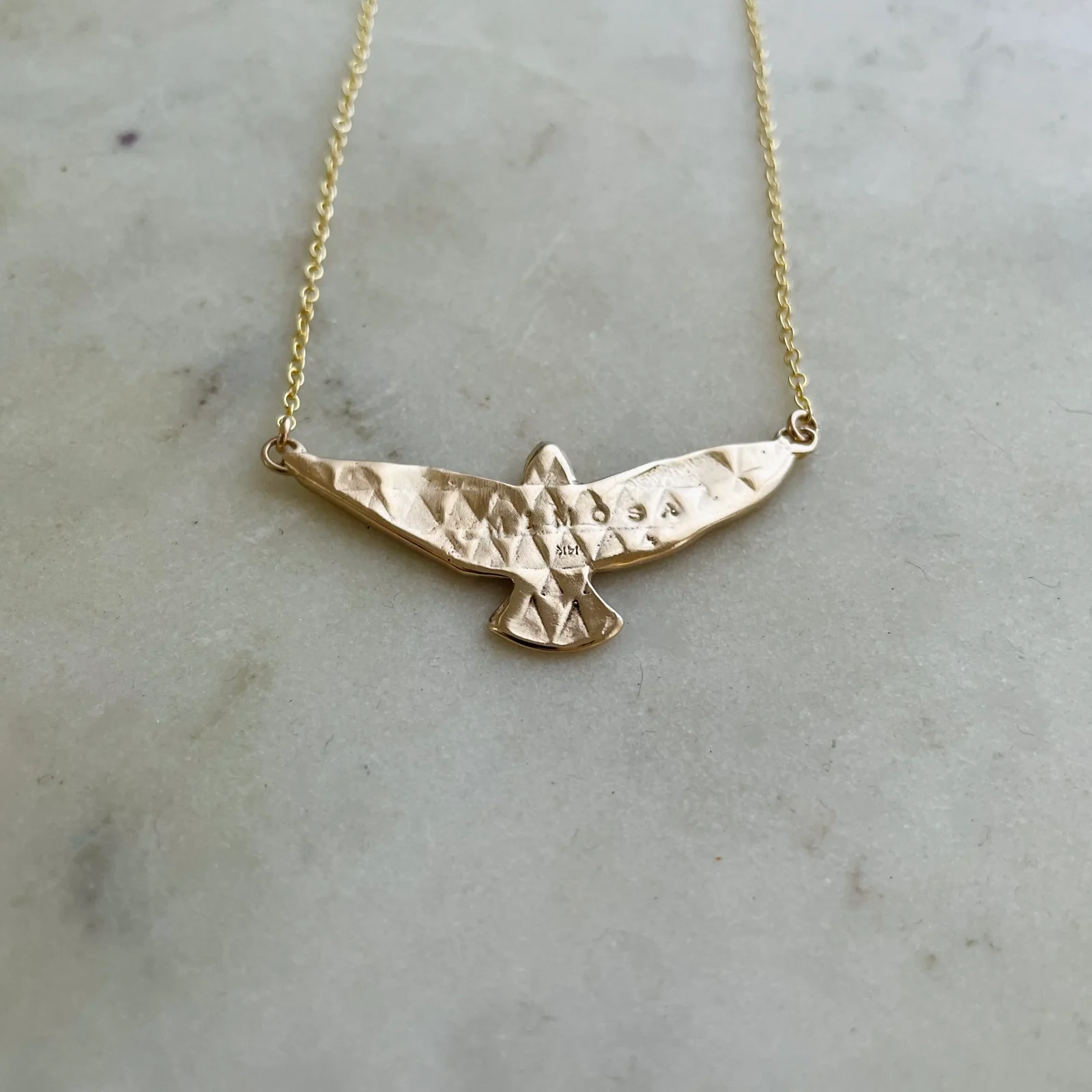 14K GOLD PURPLE MARTIN NECKLACE - Image 2