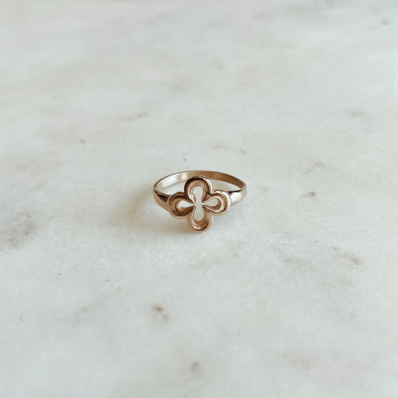 14K GOLD QUATREFOIL RING
