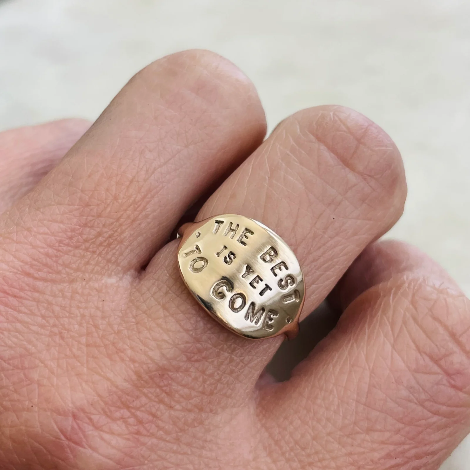 14K GOLD THE BEST IS YET TO COME RING - Image 2