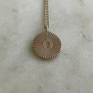 14K GOLD YOU ARE MY SUNSHINE PENDANT — SMALL