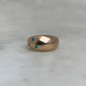 AMANDA RING — 3 TURQUOISE STONES