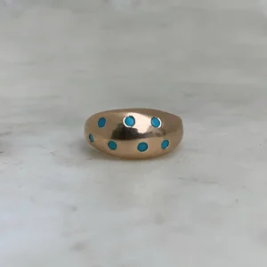 AMANDA RING — 7 TURQUOISE STONES