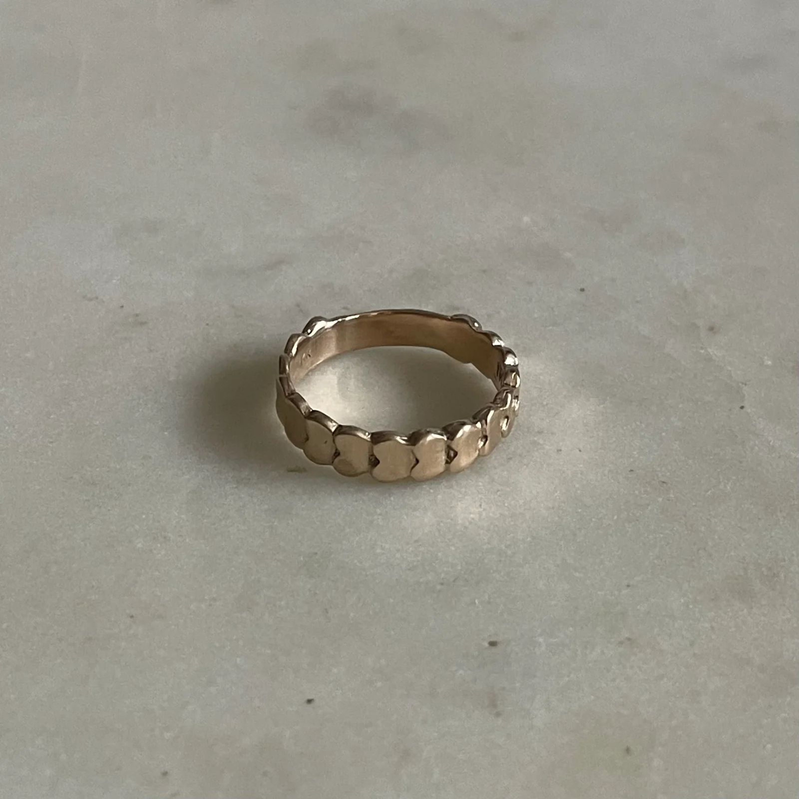 ARCHIVE — 14K GOLD HEART TO HEART RING