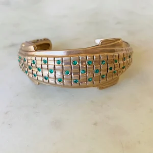 ARCHIVE — EMERALD AND DIAMOND ALLIGATOR CUFF