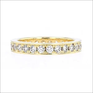 Bead Set Diamond Eternity Band 18KY 1.10cttw
