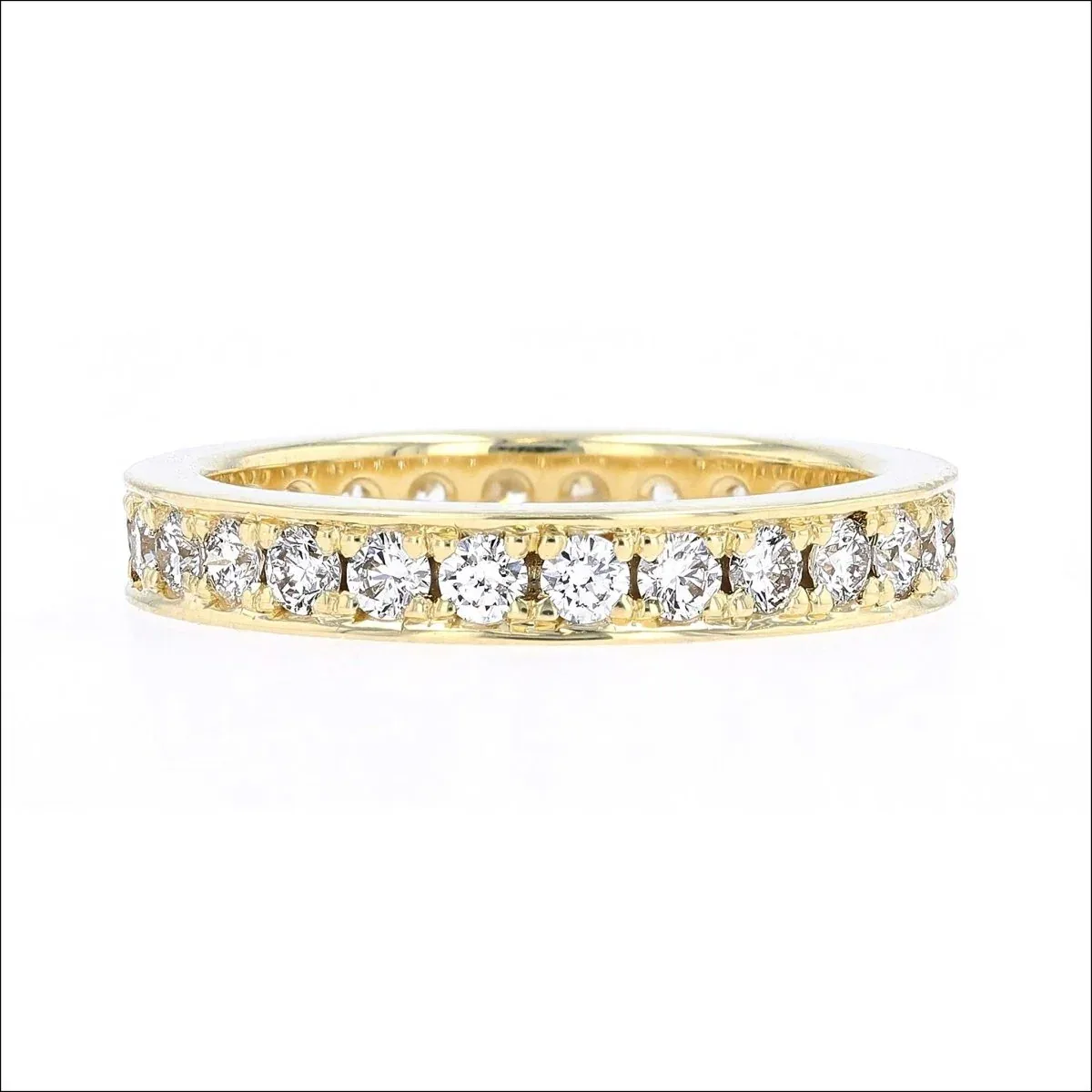 Bead Set Diamond Eternity Band 18KY 1.10cttw