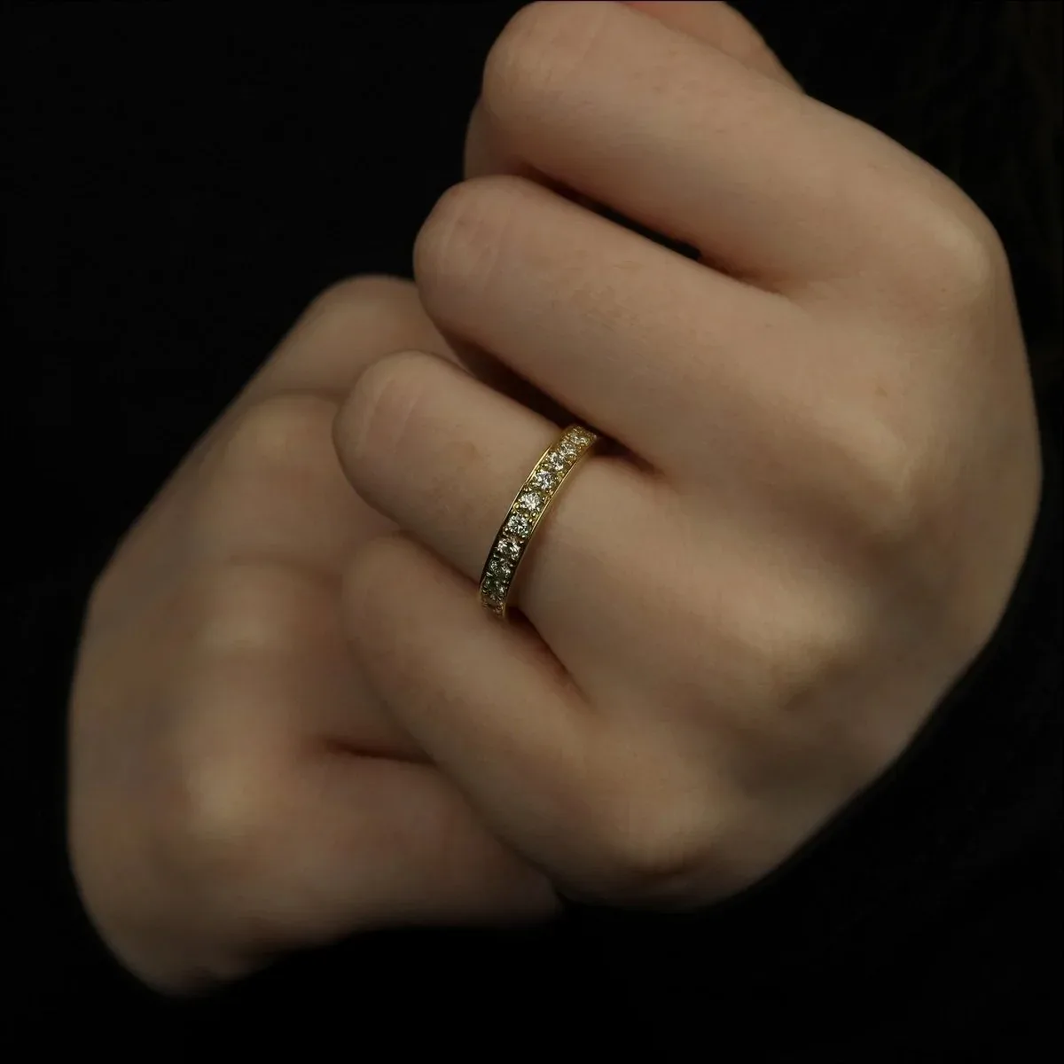 Bead Set Diamond Eternity Band 18KY 1.10cttw - Image 2