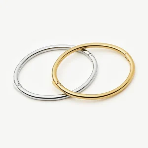 Classic Bangle Set | Mixed Metal