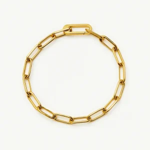 Classic Paperclip Chain Bracelet | 18ct Gold Plated
