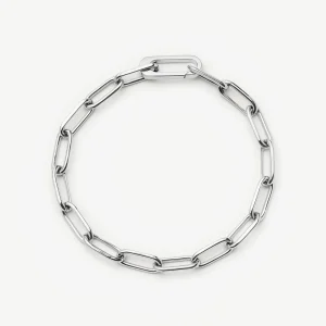 Classic Paperclip Chain Bracelet | Platinum Plated