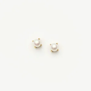 Classic Pearl Stud Earrings | 18ct Gold Vermeil/Pearl