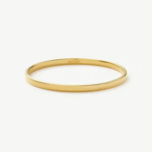 Classic Round Bangle | 18ct Gold Plated