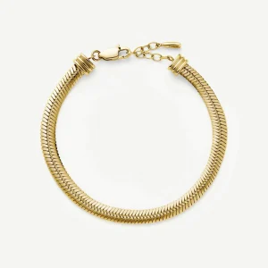Classic Snake Chain Bracelet | 18ct Gold Plated