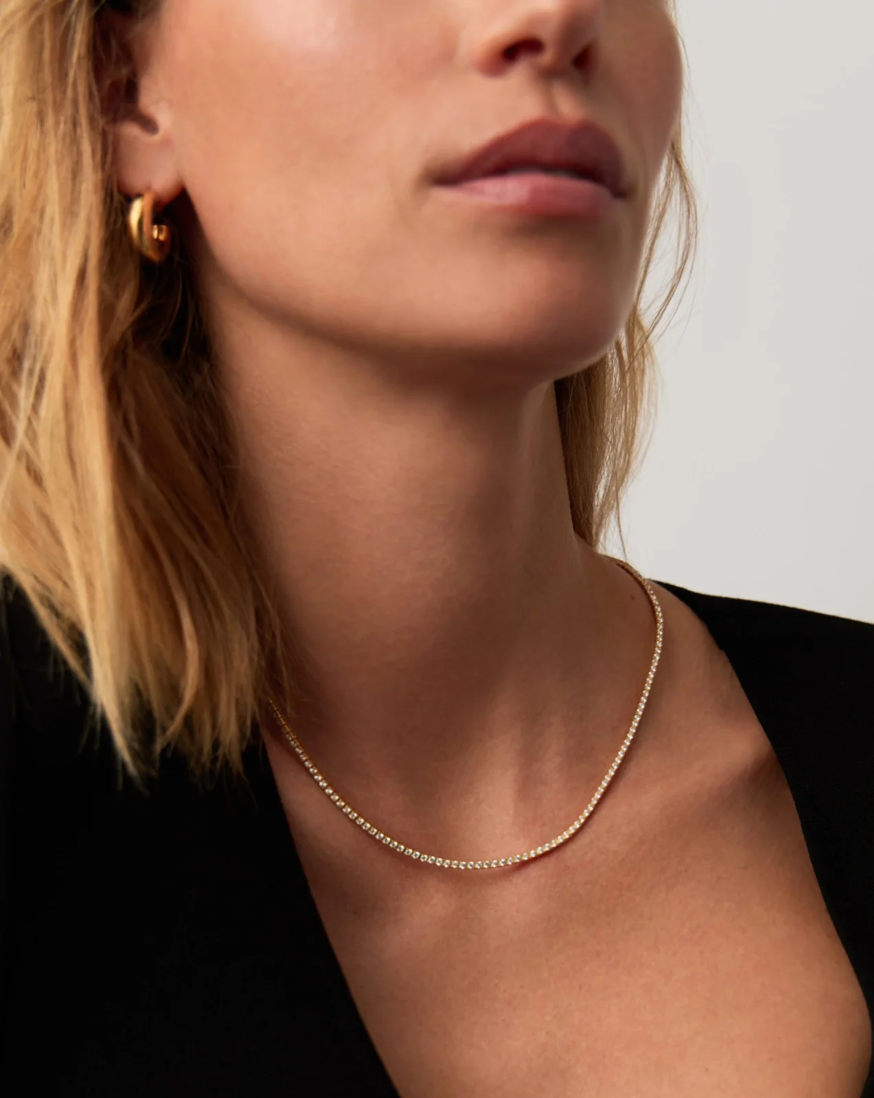 Classic Tennis Necklace | 18ct Gold Vermeil Cubic Zirconia - Image 2