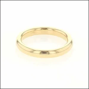 Comfort Fit Half Round 3mm Band 18KY