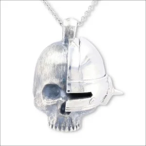 Cyber Skull Pendant Sterling Silver