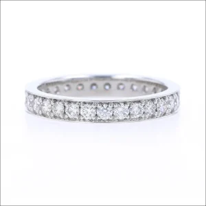 Diamond 1.15cttw Bead Set Bright Cut Eternity Band Platinum