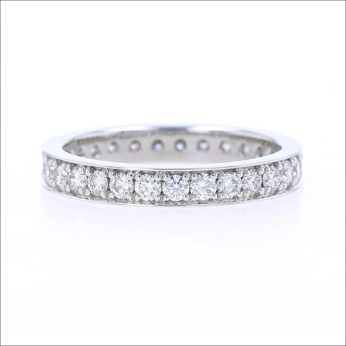 Diamond 1.15cttw Bead Set Bright Cut Eternity Band Platinum