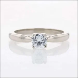 Diamond 4 Prong Solitaire Engagement Ring Platinum