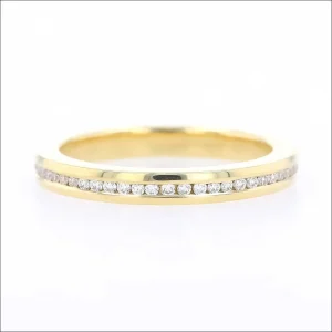 Diamond Channel Set Narrow Eternity Band 18KY 0.32cttw