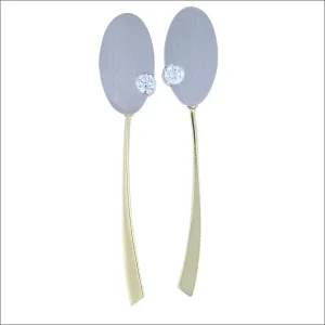 Diamond in Ovals with Forged Dangles Earrings 18KY 14KW