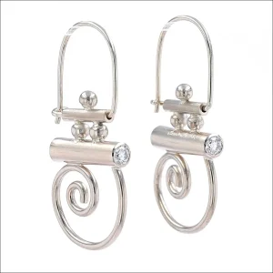 Diamond Parts Earrings 14KW