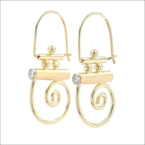Diamond Parts Earrings 18KY