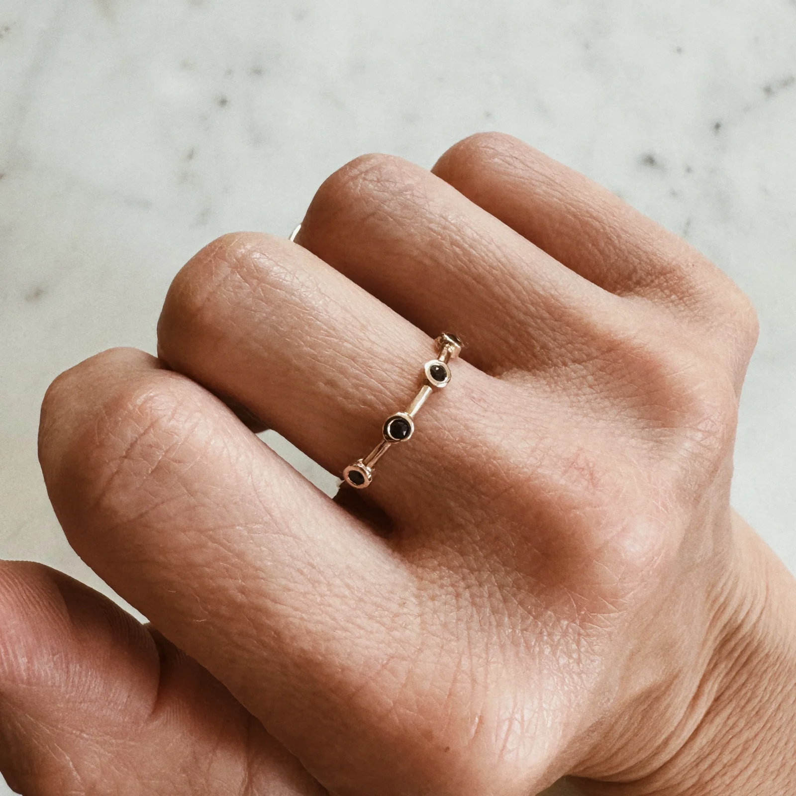 DOT TO DOT RING + SAPPHIRE - Image 2