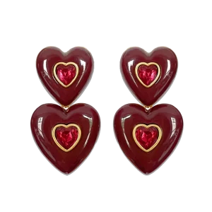 Elodie Earrings in Oxblood