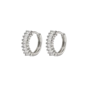 Elowen Huggie Hoops in Silver