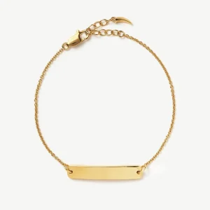 Engravable Bar Chain Bracelet | 18ct Gold Vermeil