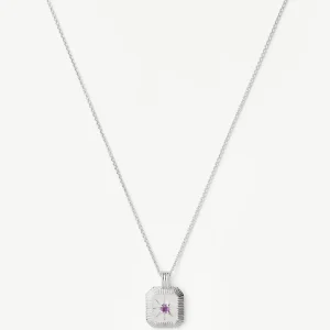 February Birthstone Pendant Necklace | Amethyst/Sterling Silver