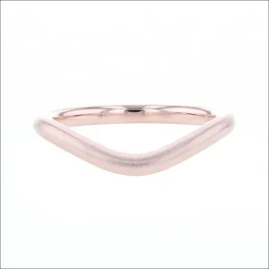 Gentle Curve Band 14K Rose Matte Finish