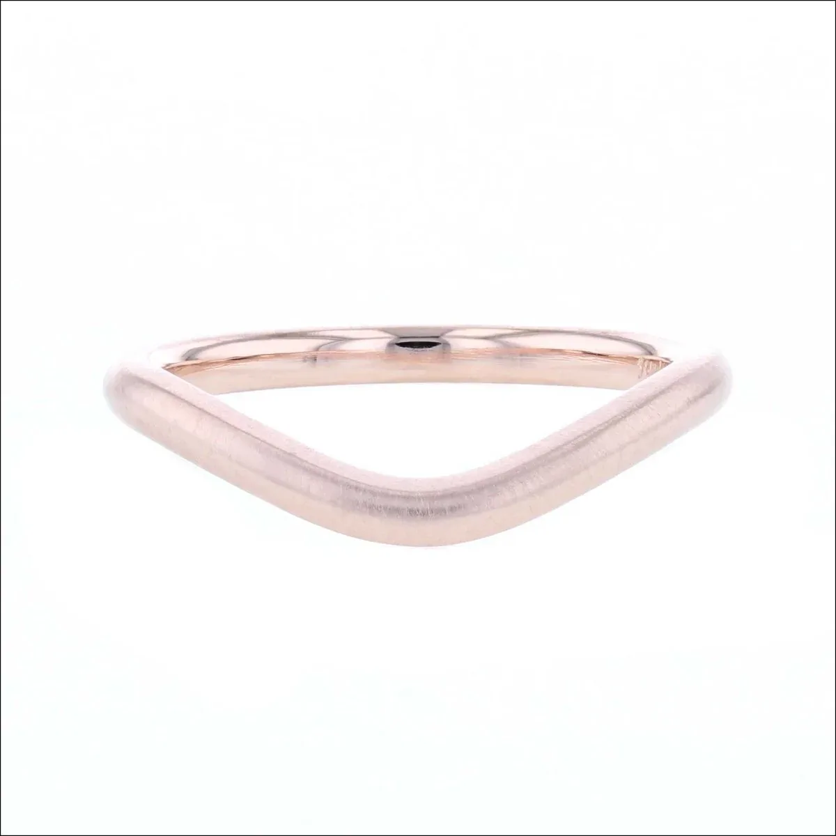 Gentle Curve Band 14K Rose Matte Finish