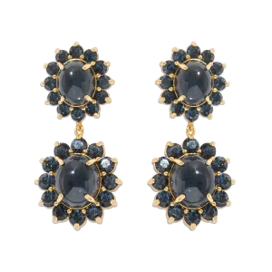 Georgie Drop Earrings in Navy