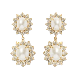 Georgie Drop Earrings in Pearl