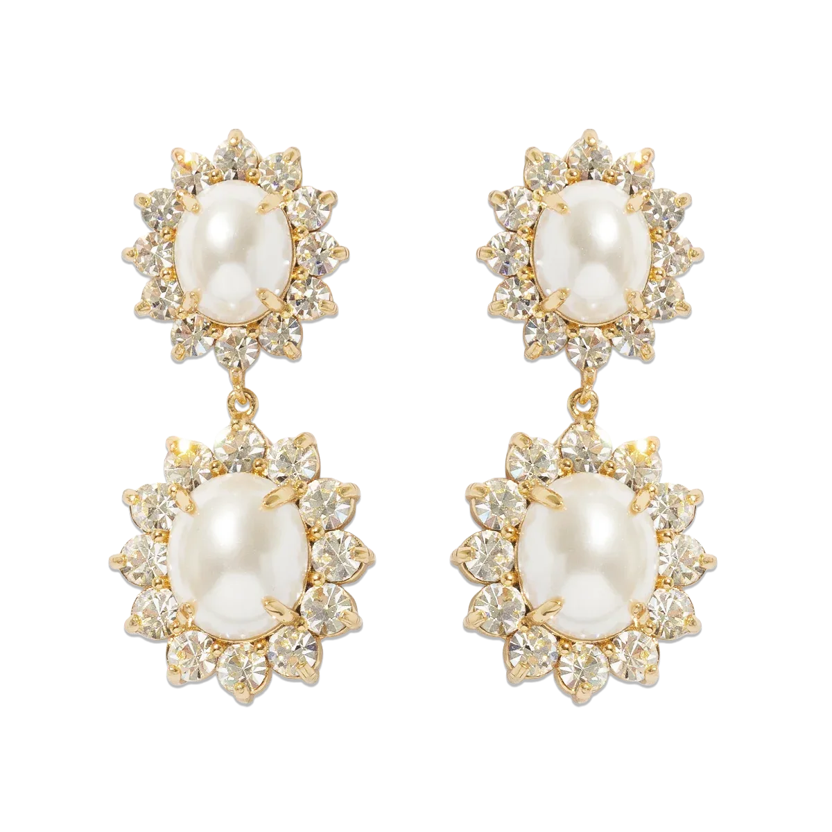 Georgie Drop Earrings in Pearl