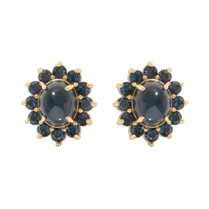 Georgie Stud Earrings in Navy