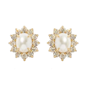 Georgie Stud Earrings in Pearl