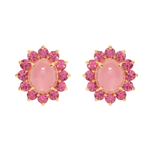 Georgie Stud Earrings in Pink
