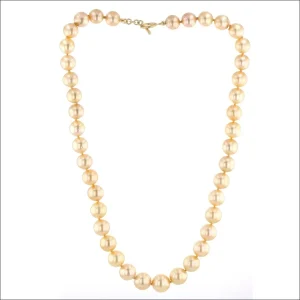 Golden South Sea Pearl Strand Necklace 18" 18KY