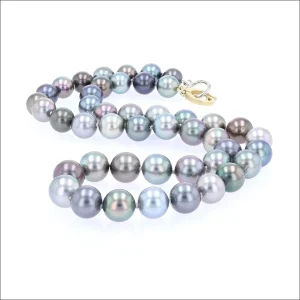 Graduated Tahitian Pearl Multi-Colored Strand 14KW 18KY 18"