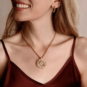 Guiding Compass Pendant in Gold