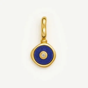 Harris Reed Protective Eye Clip-On Charm | 18ct Gold Plated/Lapis Lazuli